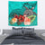 Turtle Polynesian Tapestry Hibiscus Polynesian Turquoise Wall Tapestry Medium 80" x 68" Turquoise - Polynesian Pride