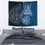 Fish Hook Polynesian Tapestry Manta Polynesian Wall Tapestry Medium 80" x 68" Blue - Polynesian Pride