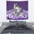 Maori Manaia The Blue Sea Tapestry, Purple Wall Tapestry Medium 80" x 68" Purple - Polynesian Pride