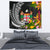 Fiji Tapestrys - Seal Spiral Polynesian Patterns Wall Tapestry - Fiji Medium 80" x 68" Black - Polynesian Pride