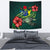 Cook Islands Polynesian Tapestry - Green Turtle Hibiscus One Style Medium 80" x 68" Green - Polynesian Pride