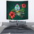 Guam Polynesian Tapestry - Green Turtle Hibiscus One Style Medium 80" x 68" Green - Polynesian Pride