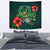 Pohnpei Micronesia Tapestry - Green Turtle Hibiscus One Style Medium 80" x 68" Green - Polynesian Pride