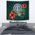 Northern Mariana Islands Polynesian Tapestry - Green Turtle Hibiscus One Style Medium 80" x 68" Green - Polynesian Pride