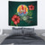 Tahiti Polynesian Tapestry - Green Turtle Hibiscus One Style Medium 80" x 68" Green - Polynesian Pride