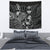 Guam Tapestry - Turtle Hibiscus Pattern Black Wall Tapestry Medium 80" x 68" Black - Polynesian Pride