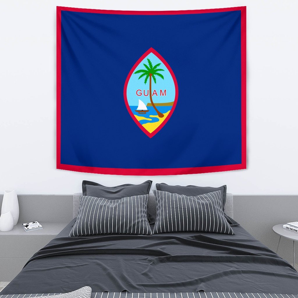 Guam Tapestry - Kanaka Maoli Flag Style - Polynesian Pride