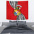 Tonga Rugby Tapestry Polynesian Style Pinwheel Wall Tapestry Medium 80" x 68" Red - Polynesian Pride