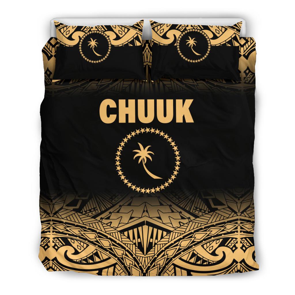 Chuuk Duvet Cover Set - Micronesia Fog Gold Style - Polynesian Pride