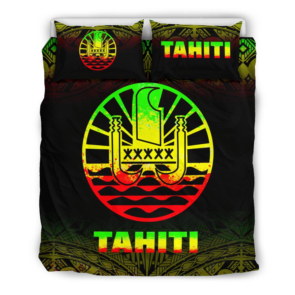 Tahiti Duvet Cover Set - Reggae Fog Style - Polynesian Pride