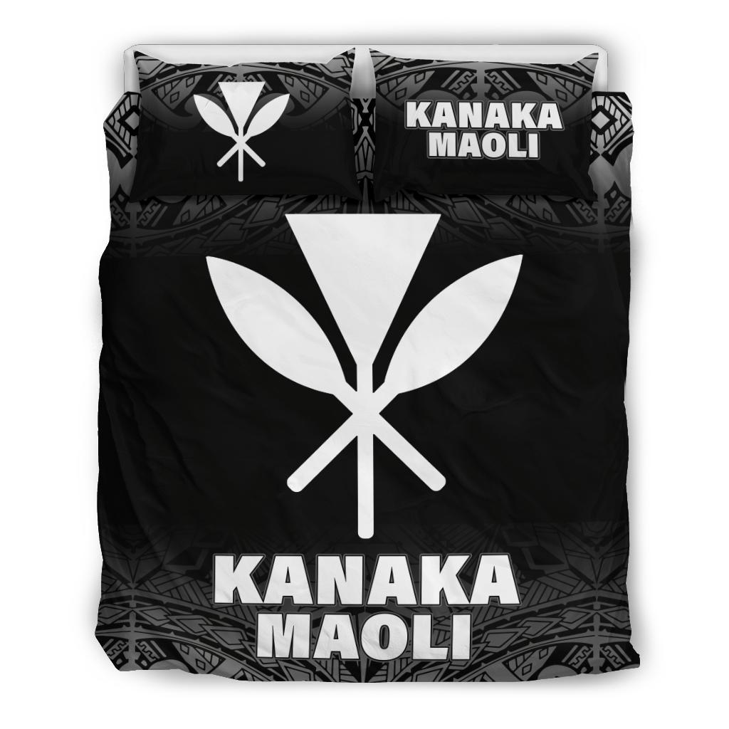 Kanaka Maoli Duvet Cover Set - Black Fog Style - Polynesian Pride
