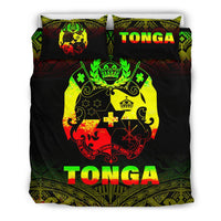 Tonga Duvet Cover Set - Reggae Fog Style - Polynesian Pride