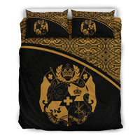 Tonga Duvet Cover Set - Gold Curve Style - Polynesian Pride