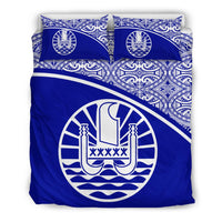 Tahiti Duvet Cover Set - Blue Curve Style - Polynesian Pride