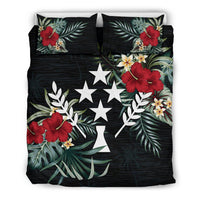 Kosrae Duvet Cover Set - Kosrae Coat Of Arms Hibiscus - Polynesian Pride