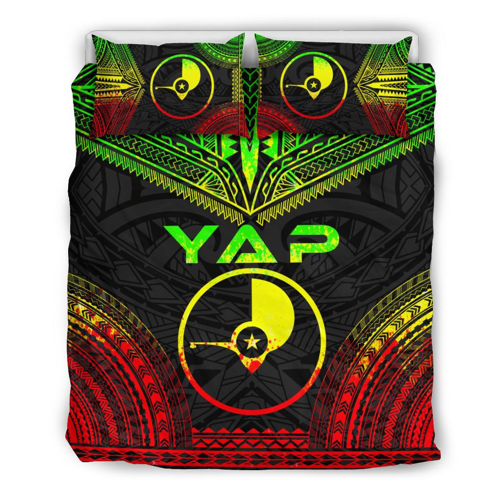 Yap Polynesian Chief Duvet Cover Set - Reggae Version Art - Polynesian Pride