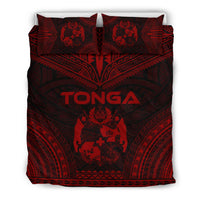 Tonga Polynesian Chief Duvet Cover Set - Red Version Red - Polynesian Pride