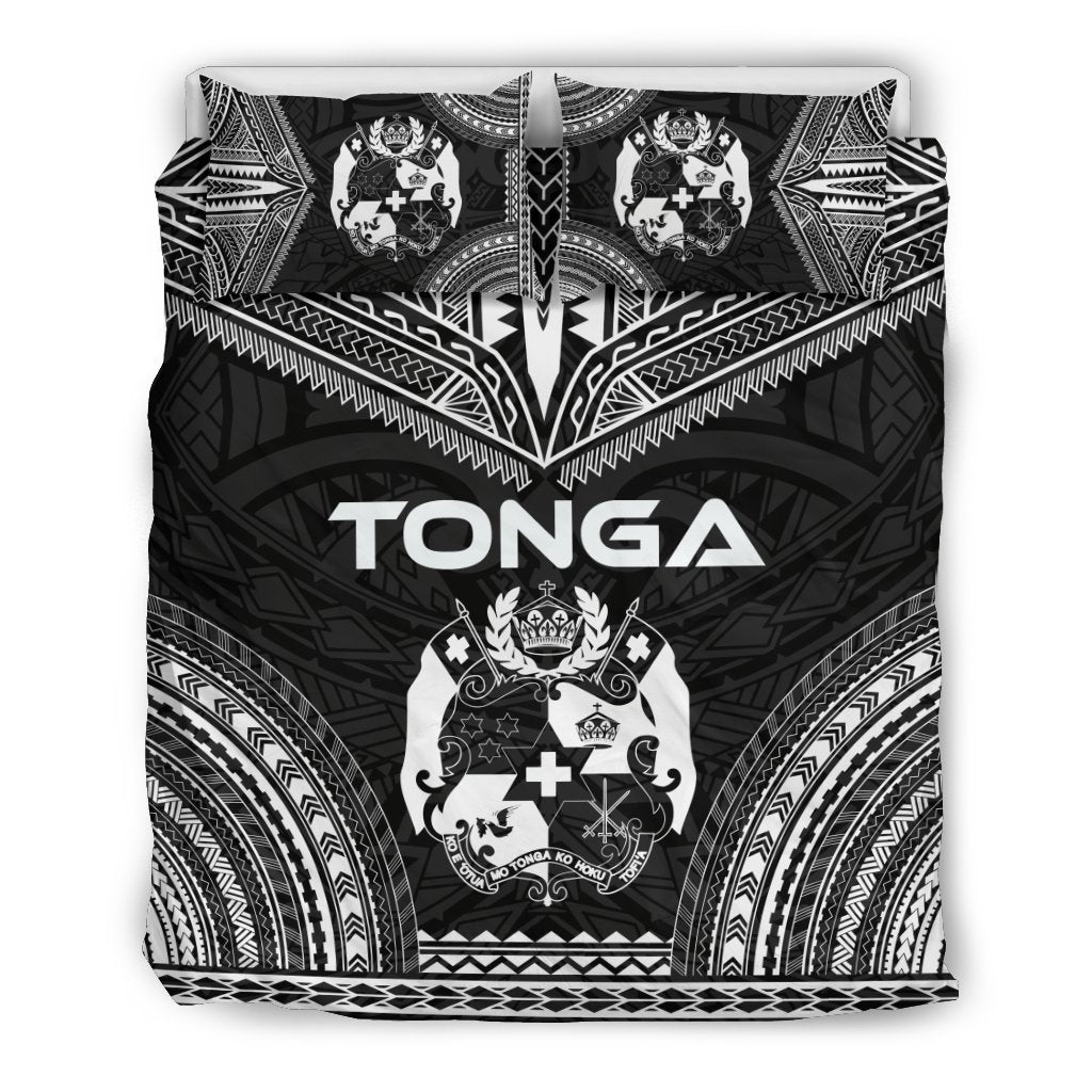 Tonga Polynesian Chief Duvet Cover Set - Black Version Black - Polynesian Pride