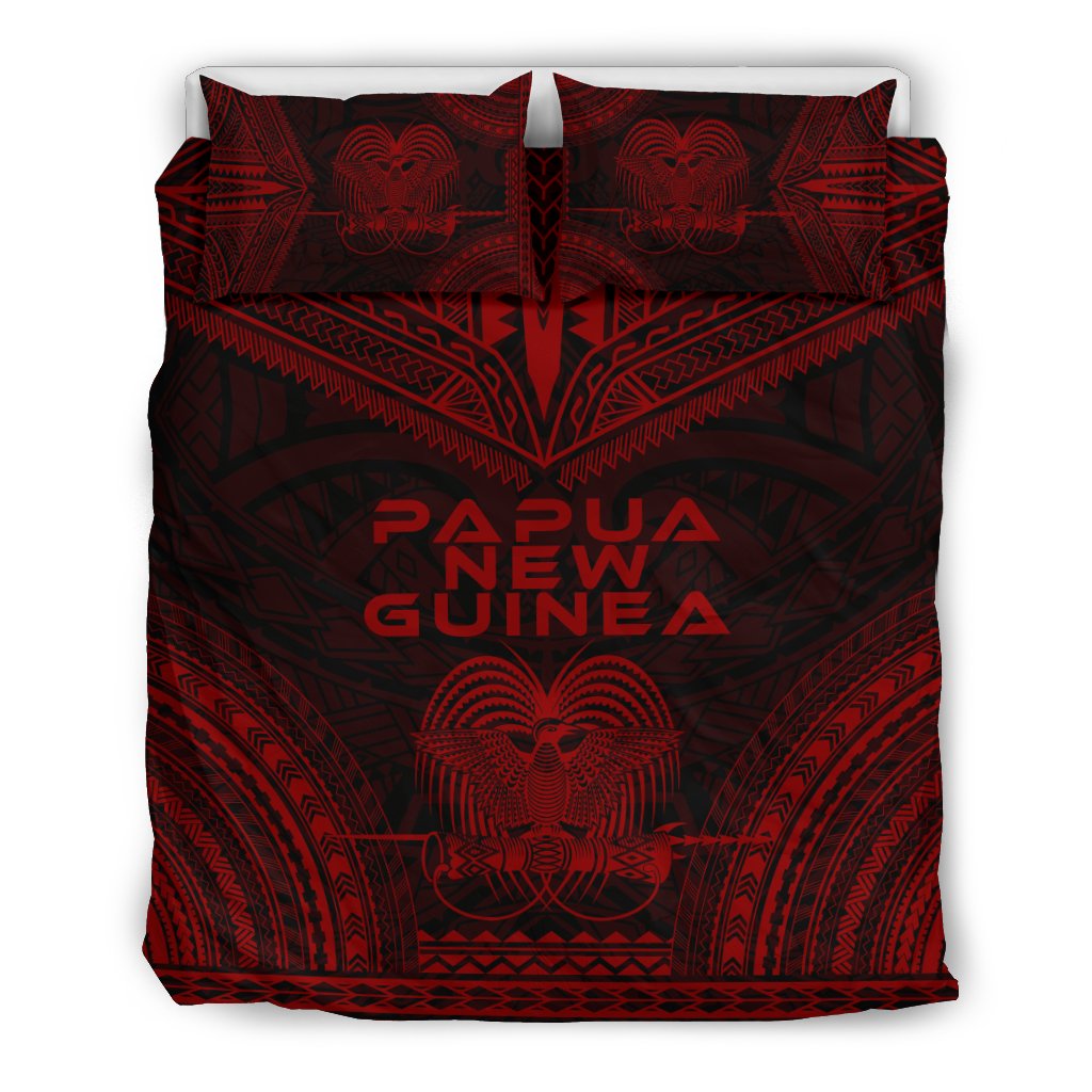 Papua New Guinea Polynesian Chief Duvet Cover Set - Red Version Red - Polynesian Pride