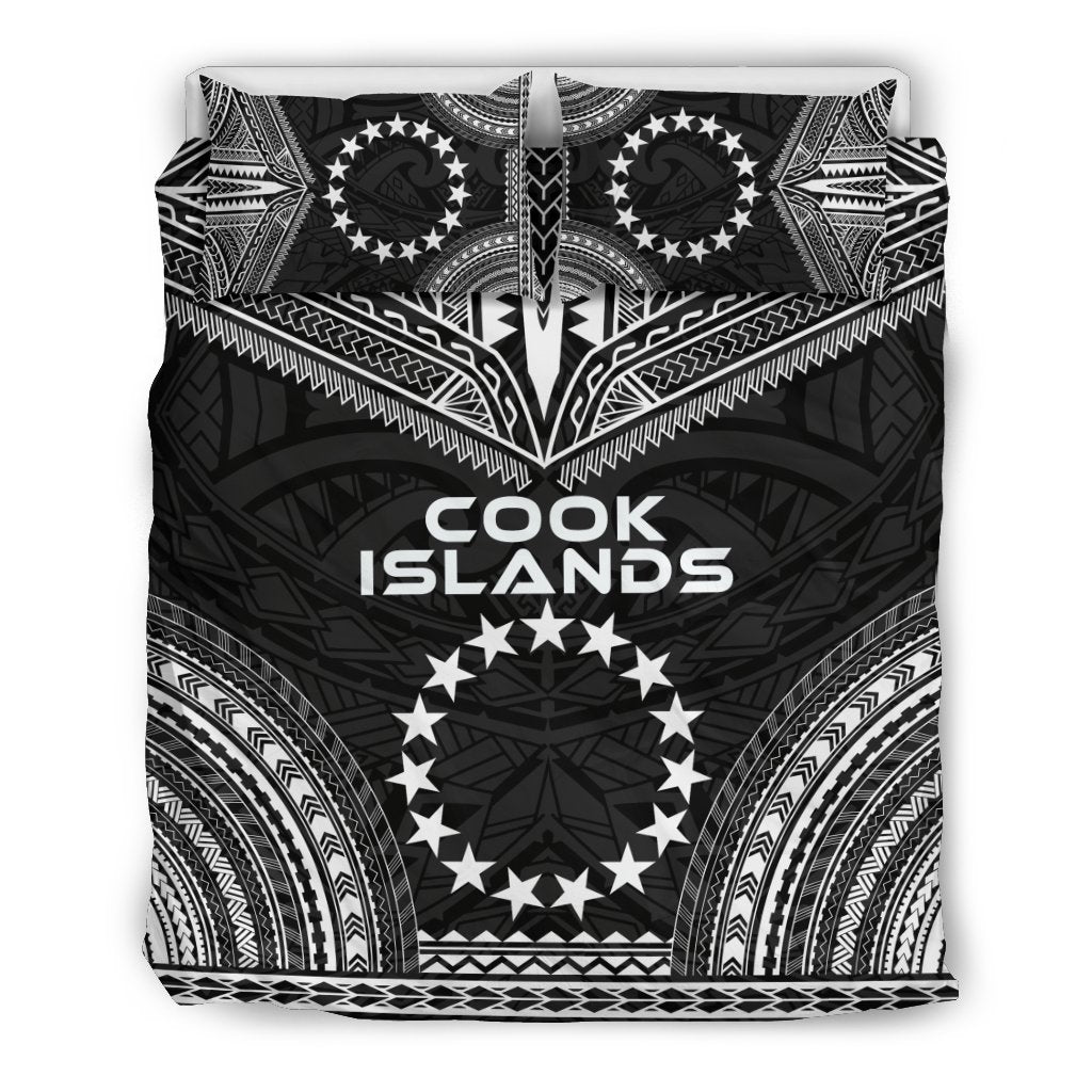 Cook Islands Polynesian Chief Duvet Cover Set - Black Version Black - Polynesian Pride