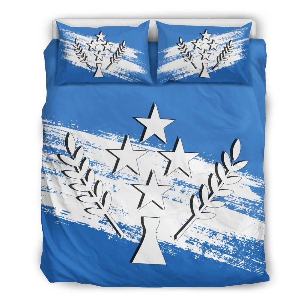 Kosrae Duvet Cover Set - Kosrae Flag Premium (Duvet Covers) - Polynesian Pride