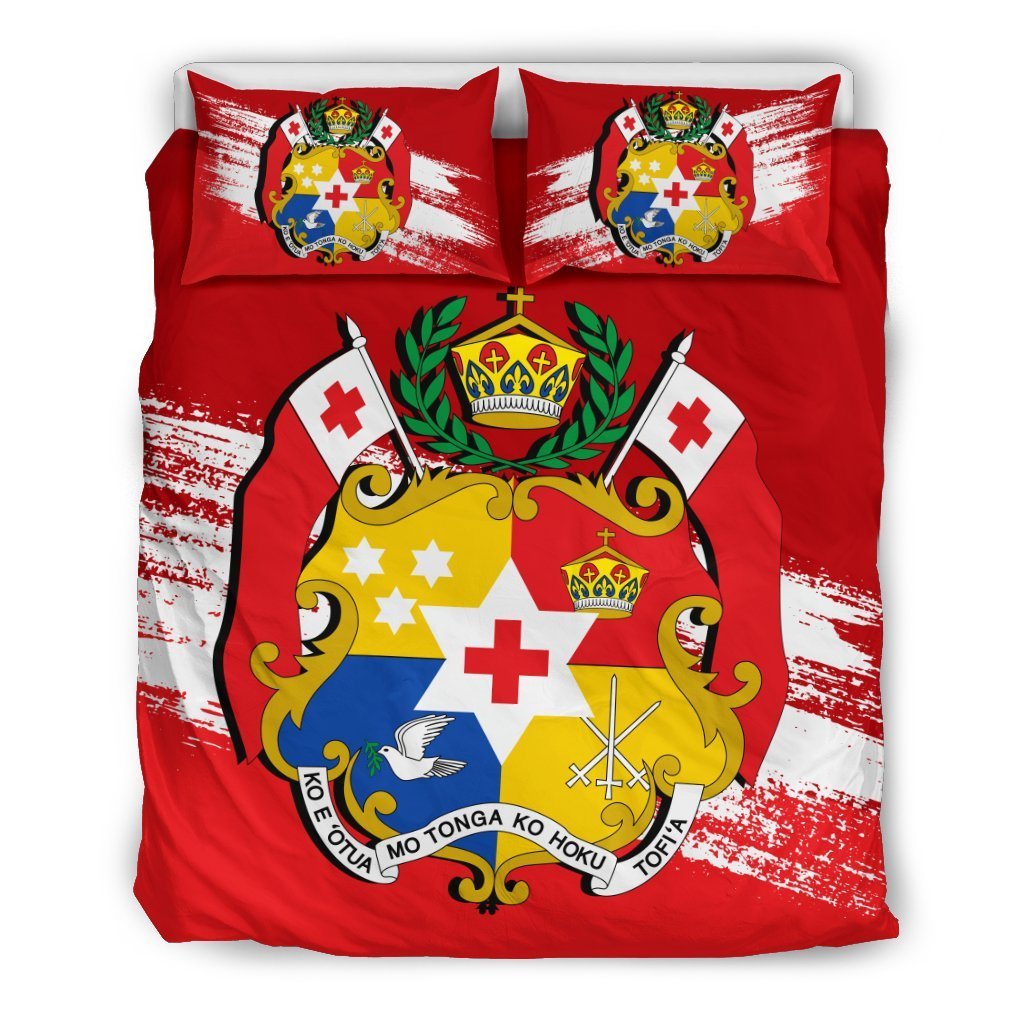Tonga Duvet Cover Set - Tonga Coat Of Arms Premium - Polynesian Pride