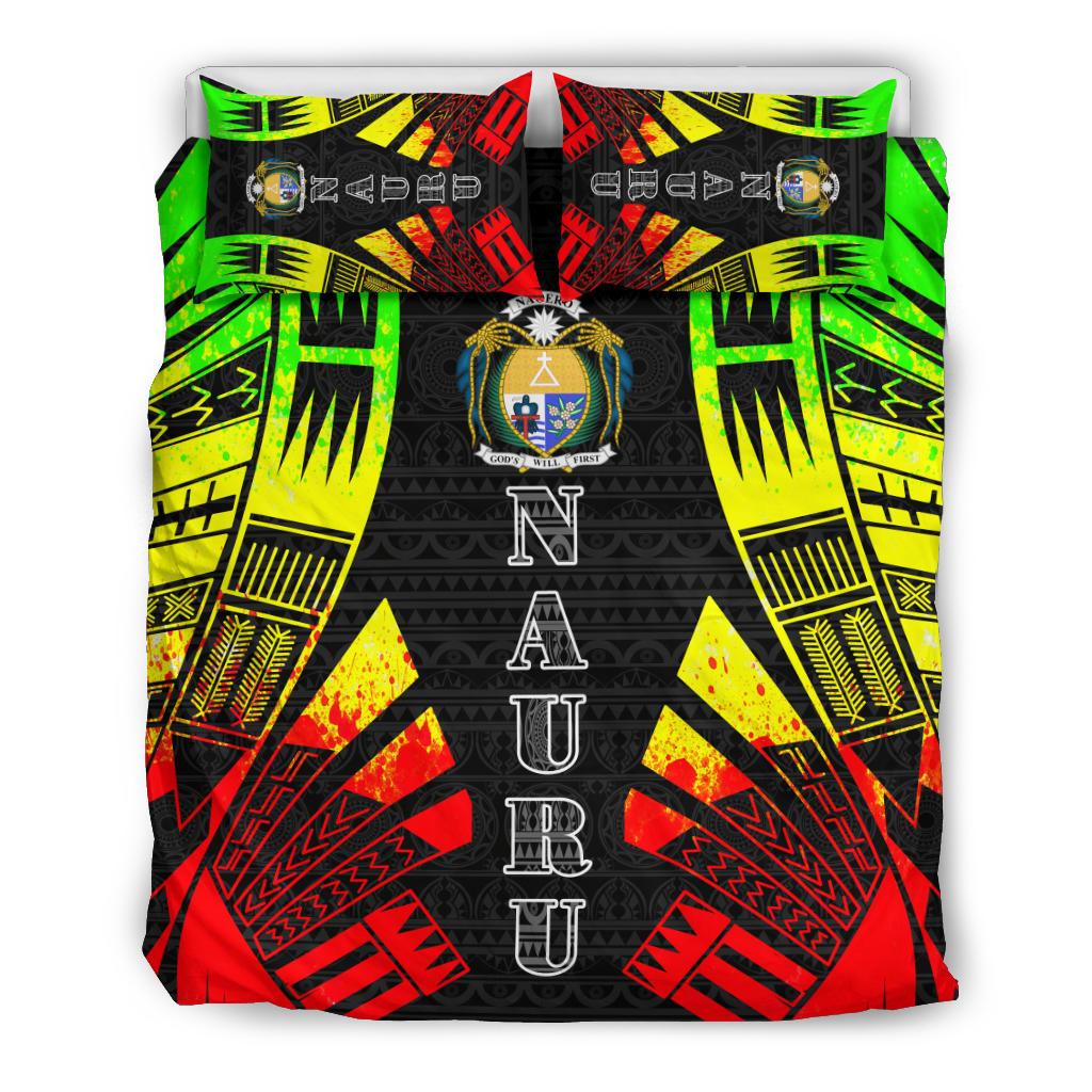 Nauru Duvet Cover Set - Polynesian Tattoo Reggae - Polynesian Pride