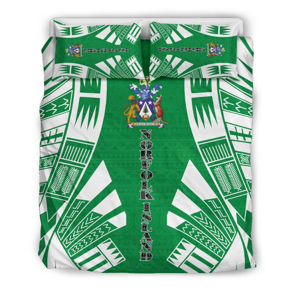 Norfolk Island Duvet Cover Set - Polynesian Tattoo Flag - Polynesian Pride