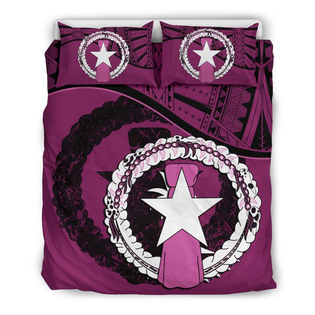 Polynesian Duvet Cover Set - Nothern Mariana Island Bedding Set Dark Pink - Polynesian Pride