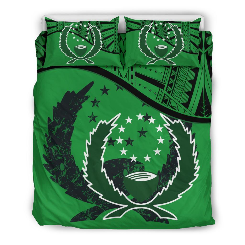 Pohnpei Duvet Cover Set - Pohnpei Flag Green - Polynesian Pride