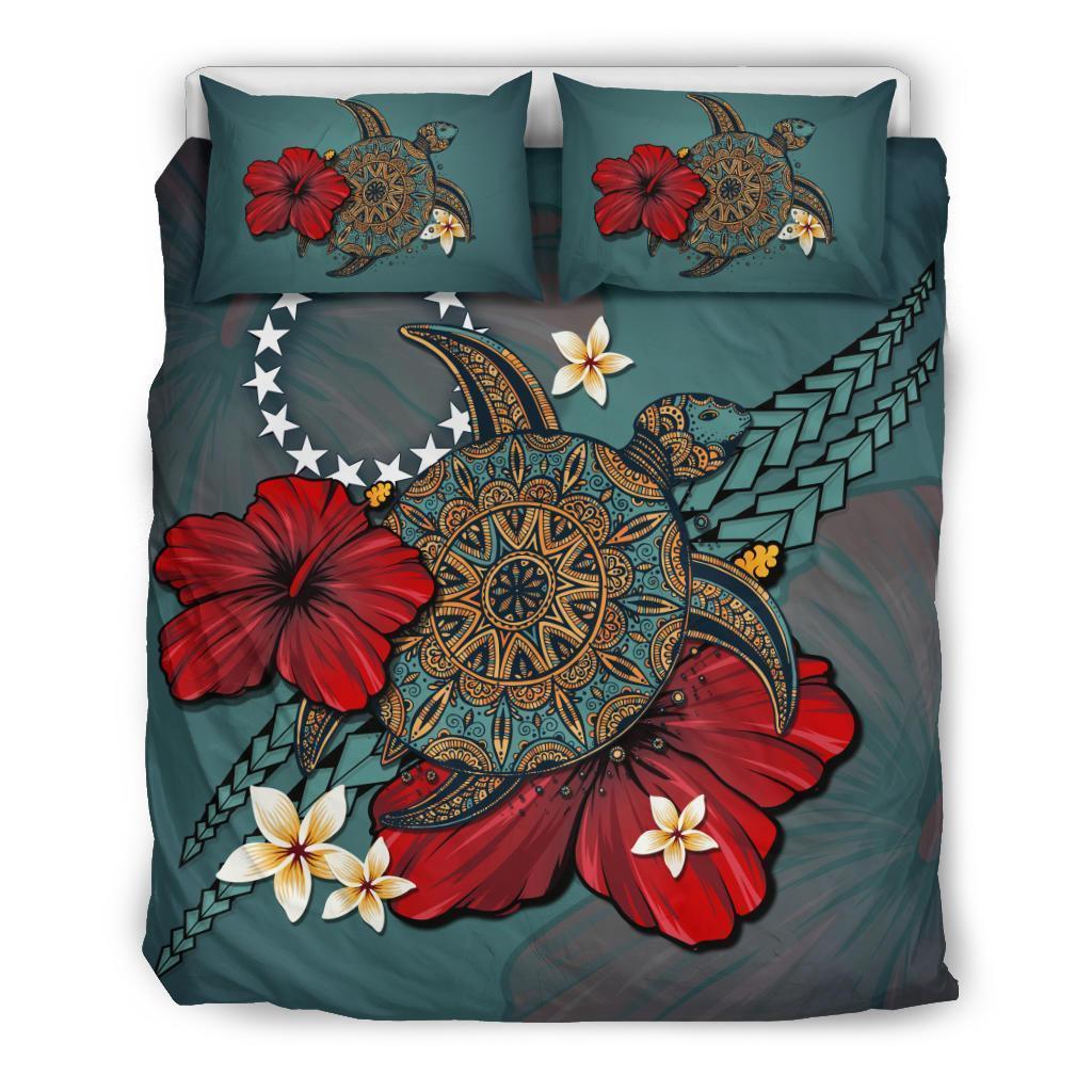 Cook Islands Bedding Set - Blue Turtle Tribal Blue - Polynesian Pride