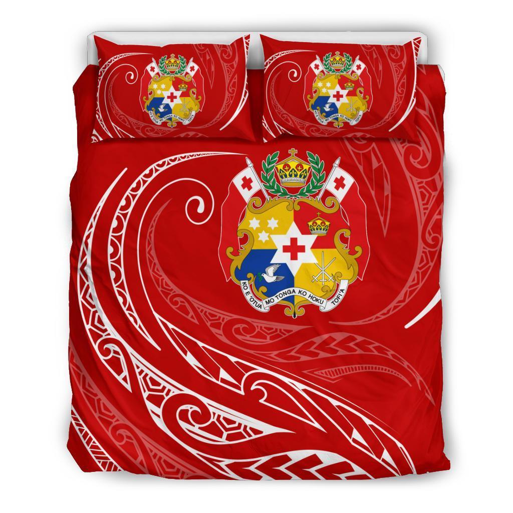 Tonga Bedding Set - Red - Frida Style 3 Pieces Bedding Set Red - Polynesian Pride