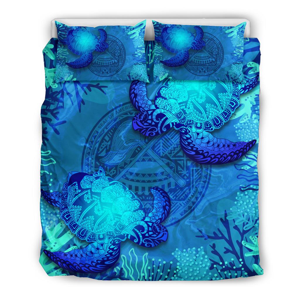 Polynesian Bedding Set - American Samoa Duvet Cover Set Sea Turtle - Polynesian Pride