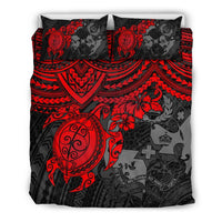Tonga Polynesian Duvet Cover Set - Red Turtle - Polynesian Pride
