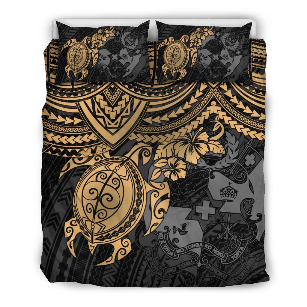 Tonga Polynesian Duvet Cover Set - Golden Turtle - Polynesian Pride