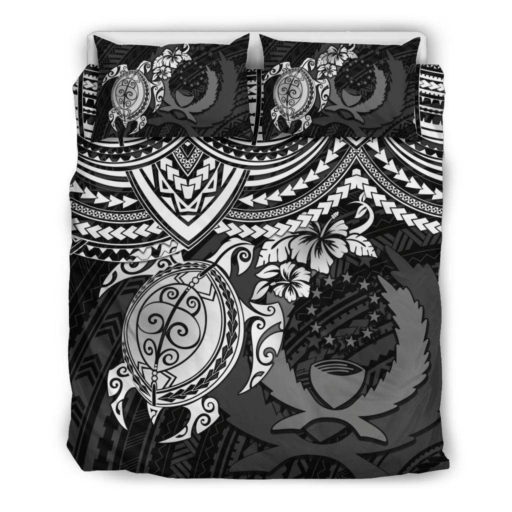 Pohnpei Polynesian Duvet Cover Set - Polynesian White Turtle - Polynesian Pride