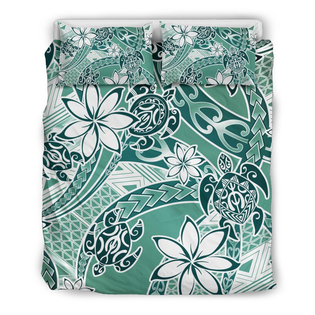 Polynesian Duvet Cover Set - Turtle Duvet Cover Set Green - Polynesian Pride