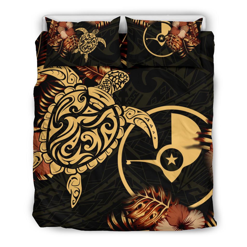 Polynesian Duvet Cover Set - Yap Duvet Cover Set Turtle Lucky Black - Polynesian Pride