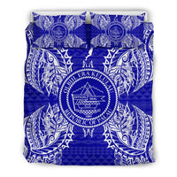 Polynesian Bedding Set - Palau Duvet Cover Set Map Blue - Polynesian Pride