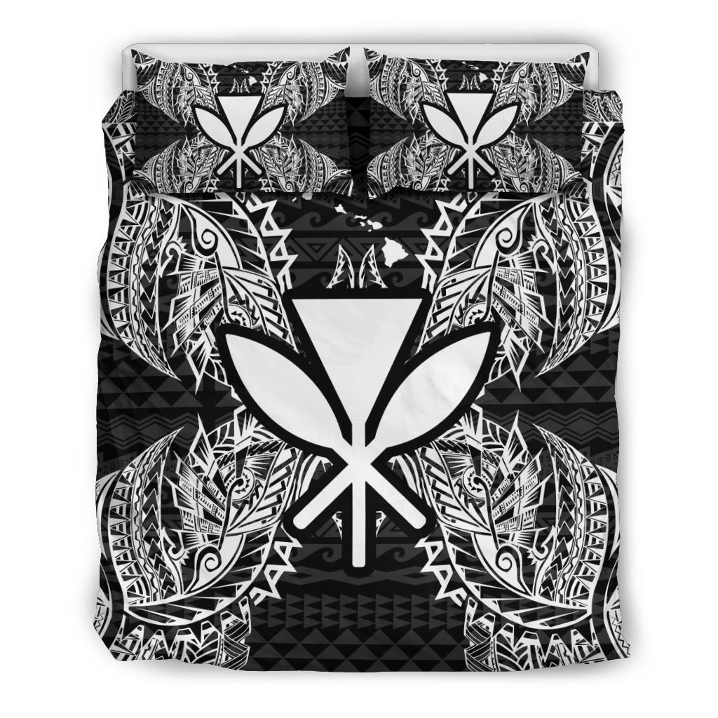 Polynesian Bedding Set - Hawaii Duvet Cover Set Map Black - Polynesian Pride
