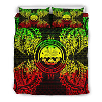 Polynesian Bedding Set - Federated States Of Micronesian Duvet Cover Set Map Reggae - Polynesian Pride