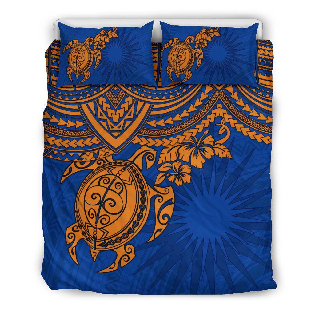 Marshall Islands Polynesian Bedding Set - Blue Turtle - Polynesian Pride