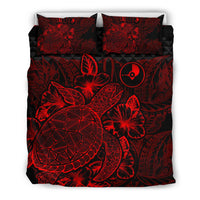 Polynesian Bedding Set - Yap Duvet Cover Set Red Color front - Polynesian Pride