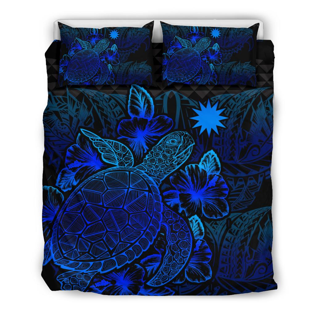 Polynesian Bedding Set - Nauru Duvet Cover Set Blue Color - Polynesian Pride