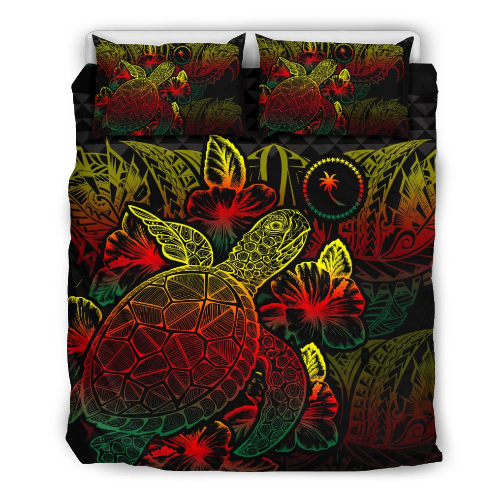 Polynesian Bedding Set - Chuuk Duvet Cover Set Reggae Color - Polynesian Pride