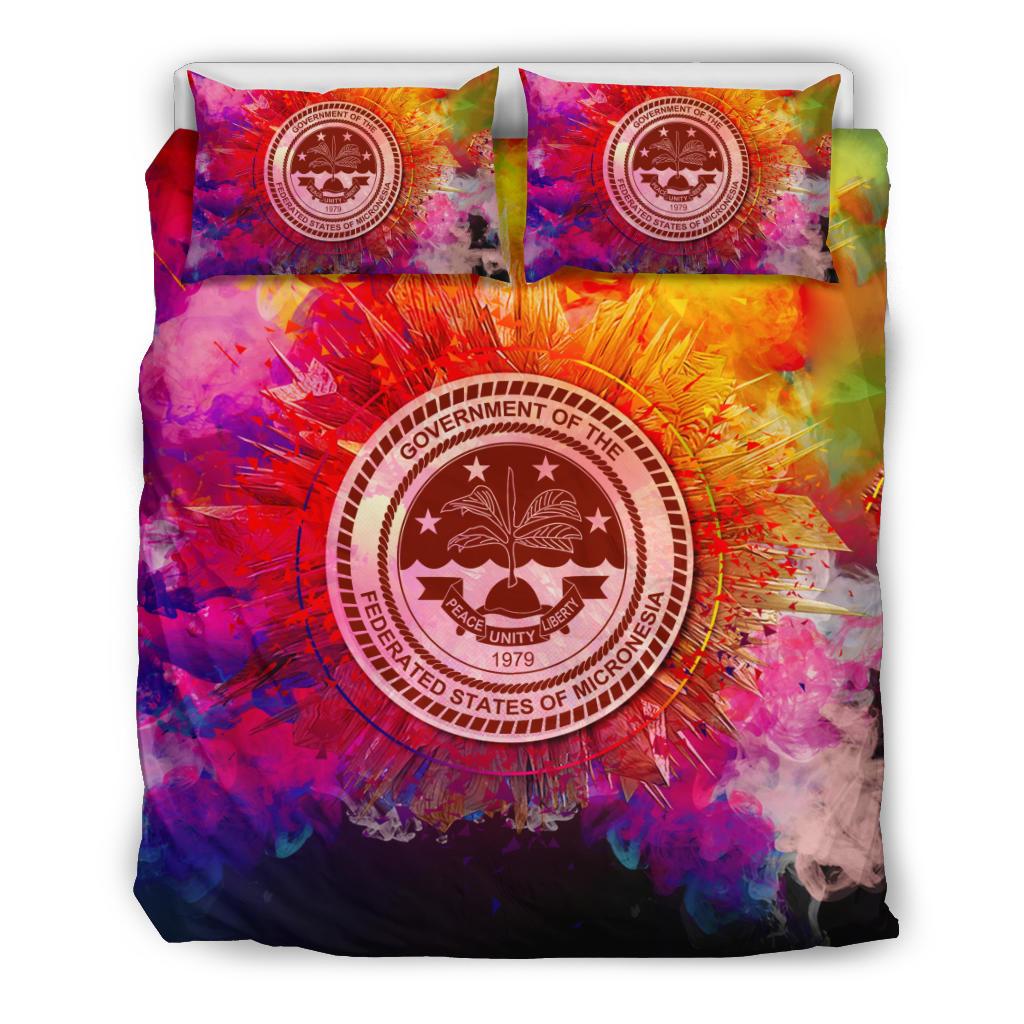 Polynesian Bedding Set Federated States Of Micronesia Duvet Cover Set Bright Style - Polynesian Pride