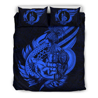 Polynesian Bedding Set - New Caledonia Duvet Cover Set Father And Son Blue - Polynesian Pride