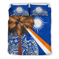Polynesian Bedding Set - Marshall Islands Duvet Cover Set Palm Tree - Polynesian Pride