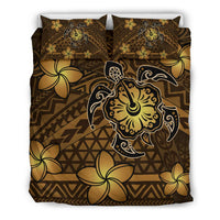 Hawaii Mix Polynesian Turtle Plumeria Bedding Set - AH - Nick Style - Brown Brown - Polynesian Pride