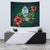 Guam Polynesian Tapestry - Green Turtle Hibiscus One Style Small 60" x 51" Green - Polynesian Pride